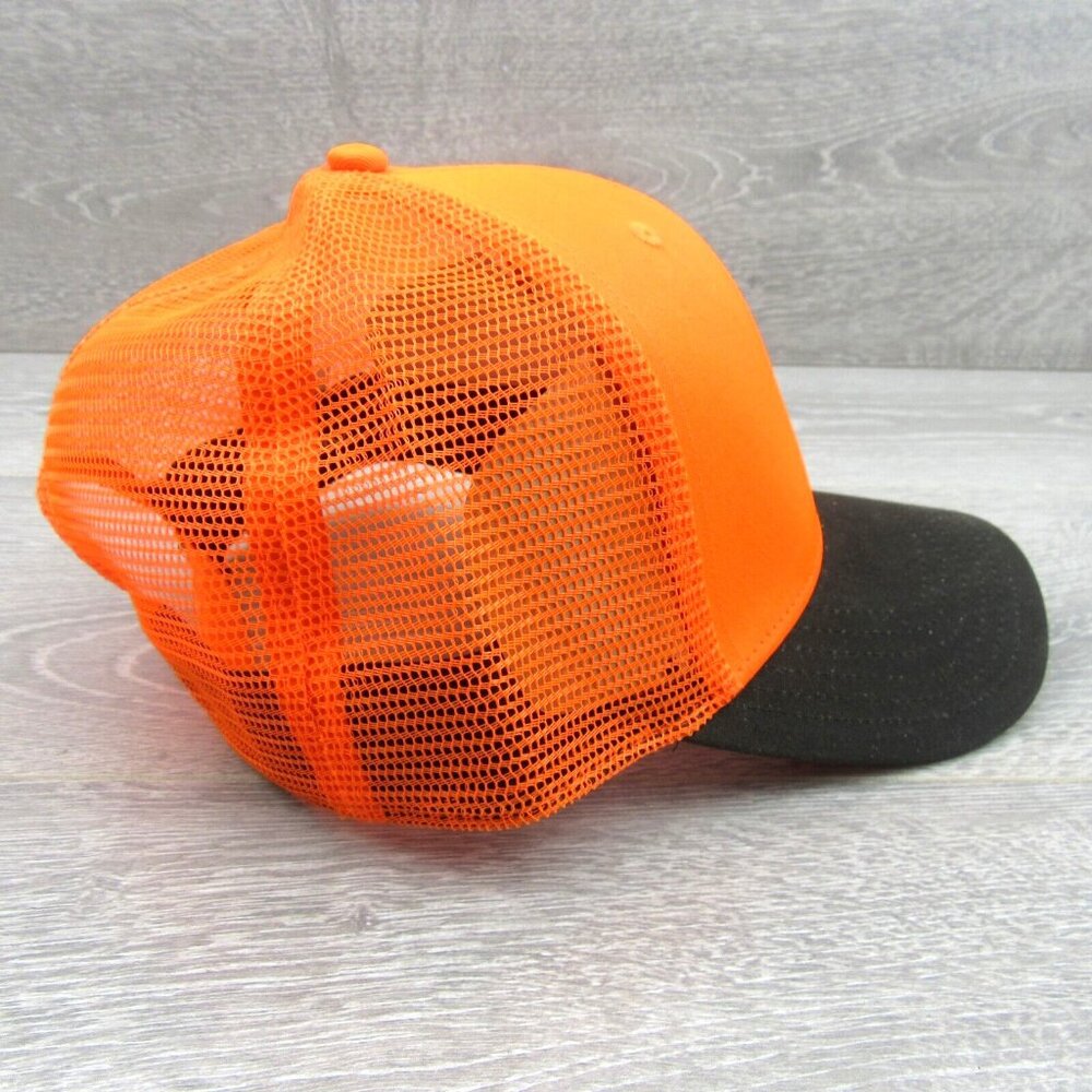 Orvis Pheasant Logo Orange Mesh Trucker Hat Cap Men's Snapback NEW - Picture 7 of 13